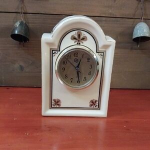 Vintage -Gondinger Porcelain Classic Cream Decorative Mantel Clock -Read!!
